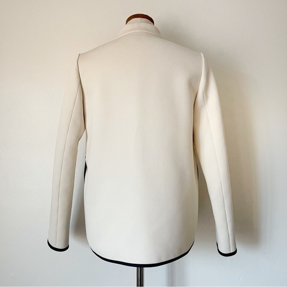 J. Crew off white Tipped Twill blazer jacket NWOT size 6 - Picture 8 of 11